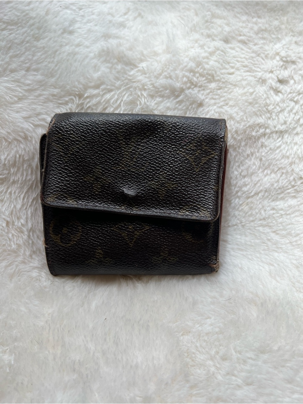 Classic Monogram Fold-Over woman’s Wallet in Dark Brown Louis Vuitton